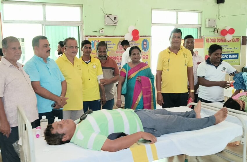  Massive Blood Donation Camp Held in Puri: 96 Units of Blood Collected