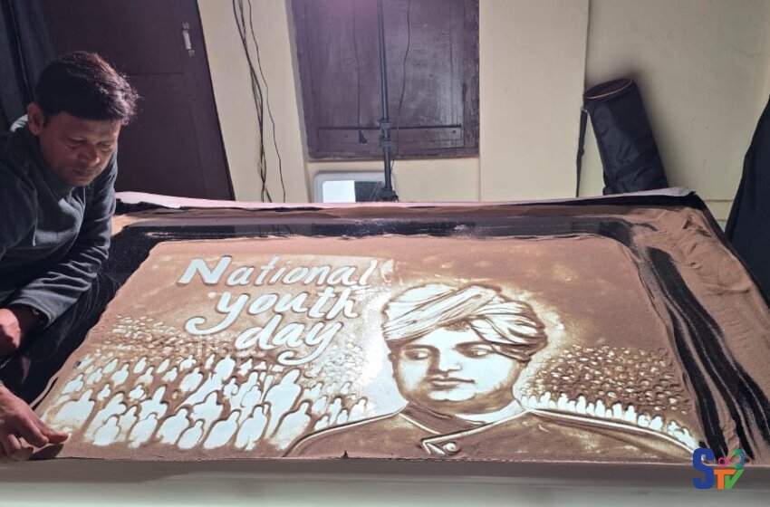  Special sand animation to commemorate National Youth Day